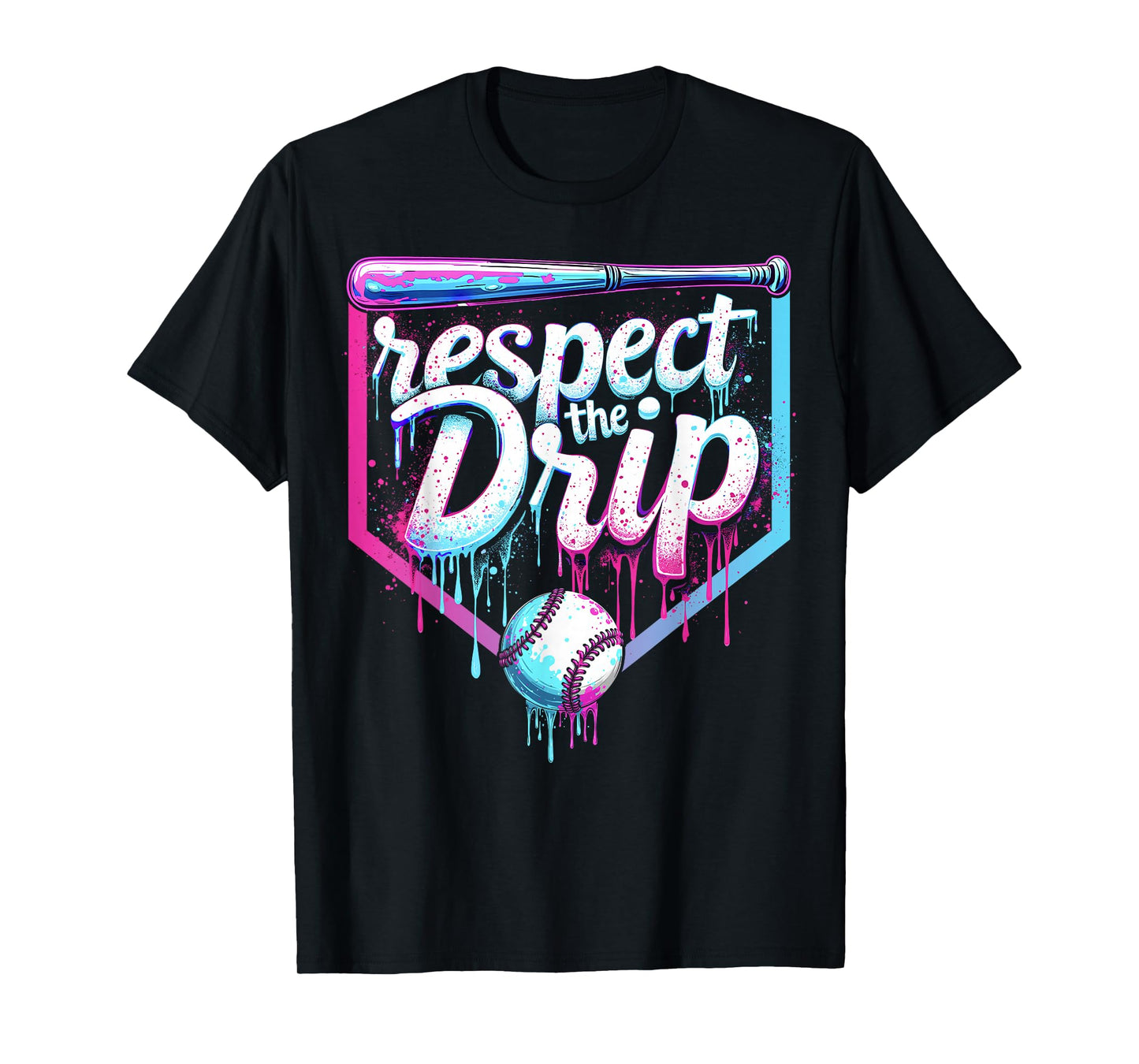 Baseball Drip Boys Ice Cream Respect The Drip Players & Fans T-Shirt
