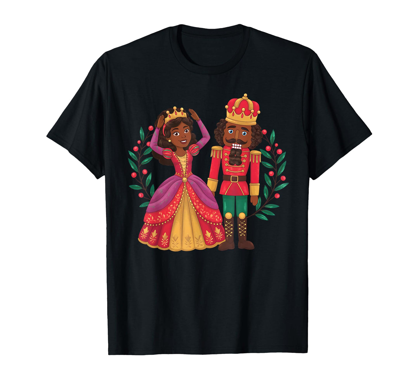 Black Nutcracker Sugar Plum Fairy Kwanzaa African Christmas T-Shirt