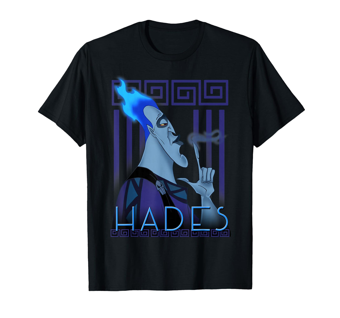 Disney Hercules Hades Geometric Portrait Graphic T-Shirt T-Shirt Small