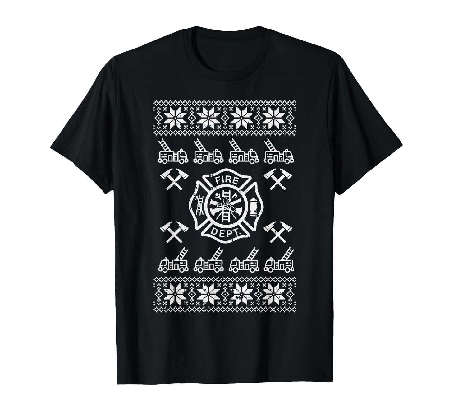 Firefighter Christmas Shirt Fire Department Fireman Gift T-Shirt