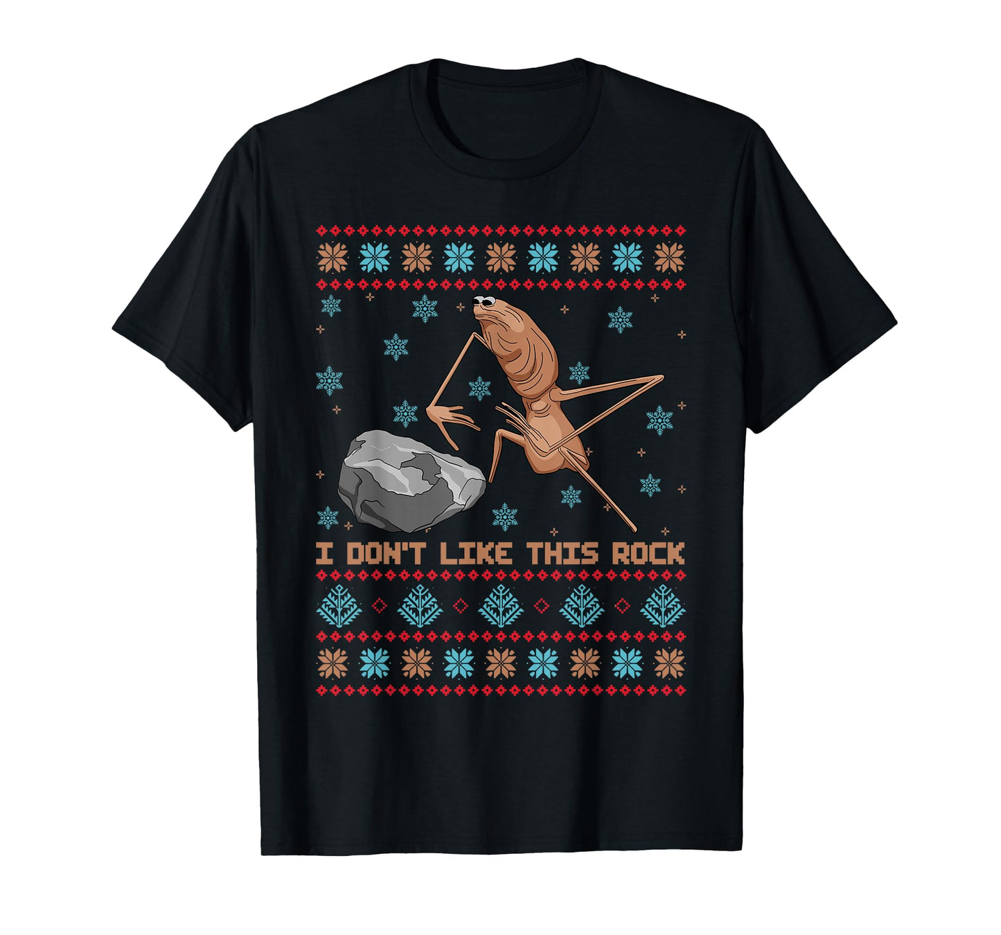 I Don't Like This Rock Marcus The Worm Ugly Sweater Xmas T-Shirt