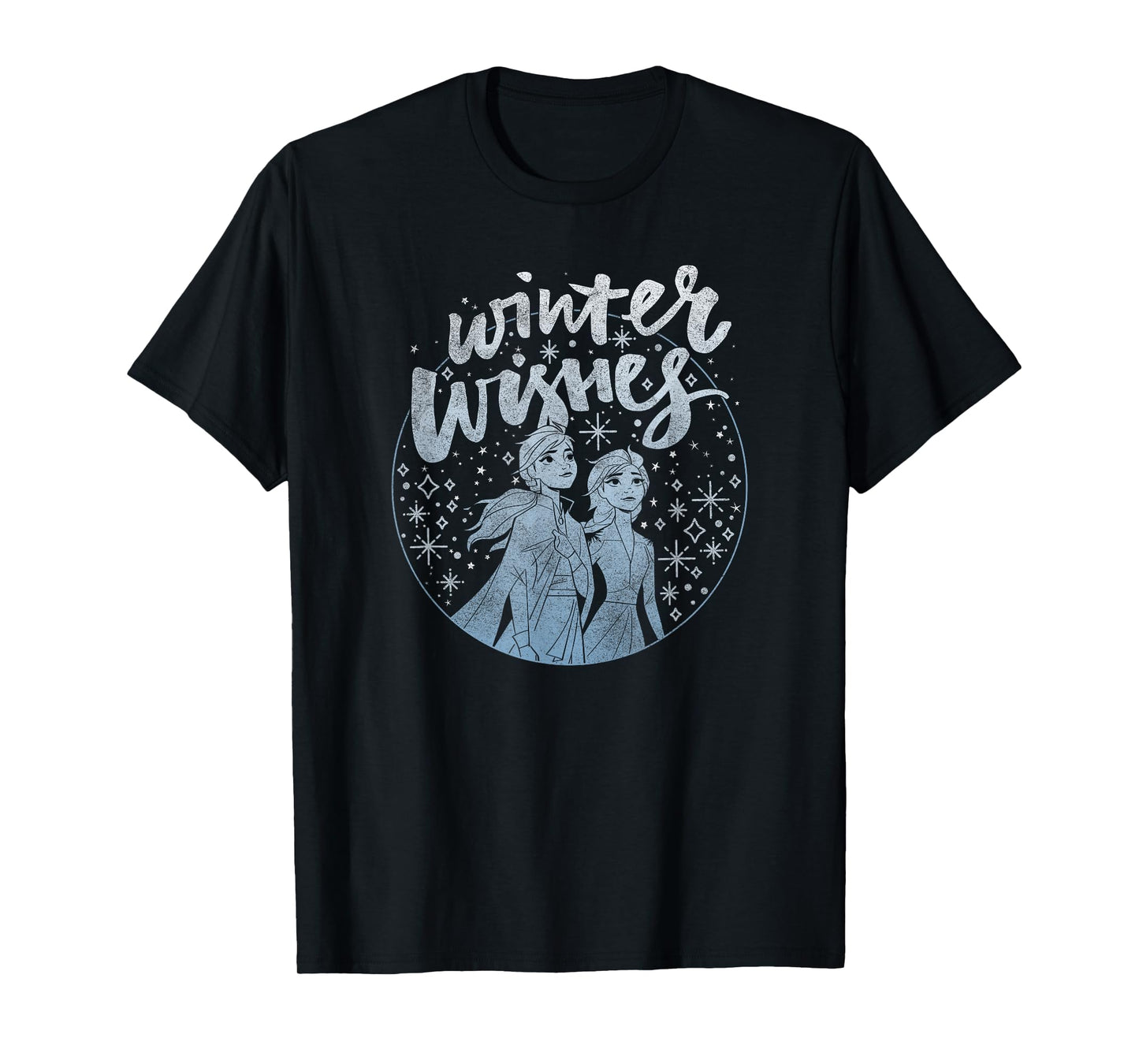 Disney Frozen Two Christmas Elsa Anna Winter Wishes T-Shirt