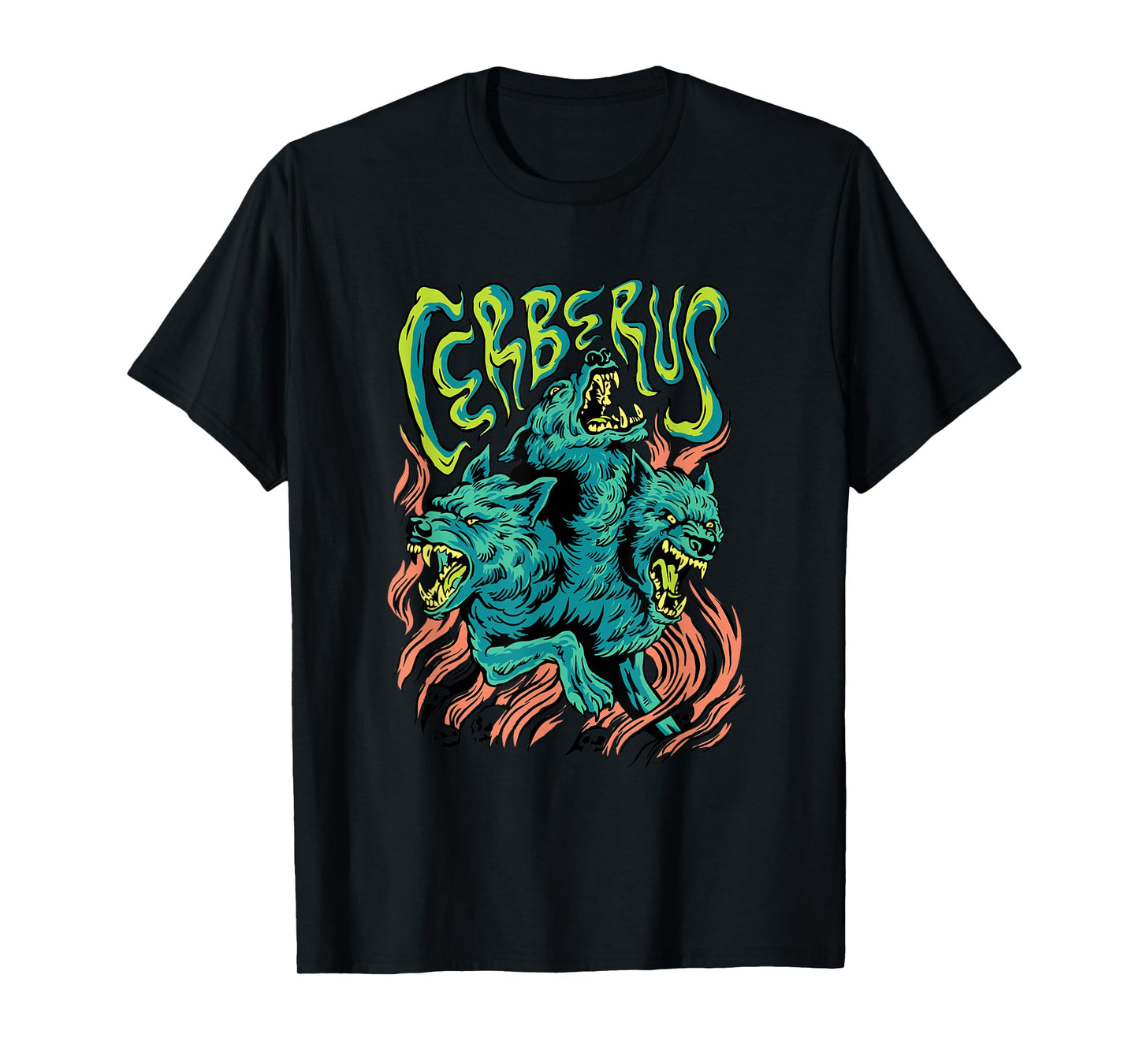 Cerberus Greek Mythology Monster Hound Dog Graphic T-Shirt