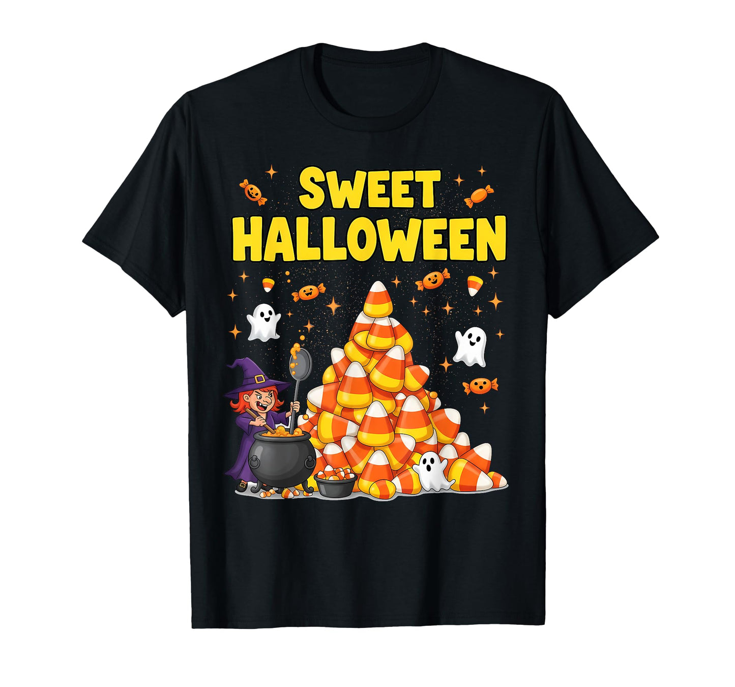 Funny Kids Boys and Girls Corn Candy Sweet Halloween T-Shirt