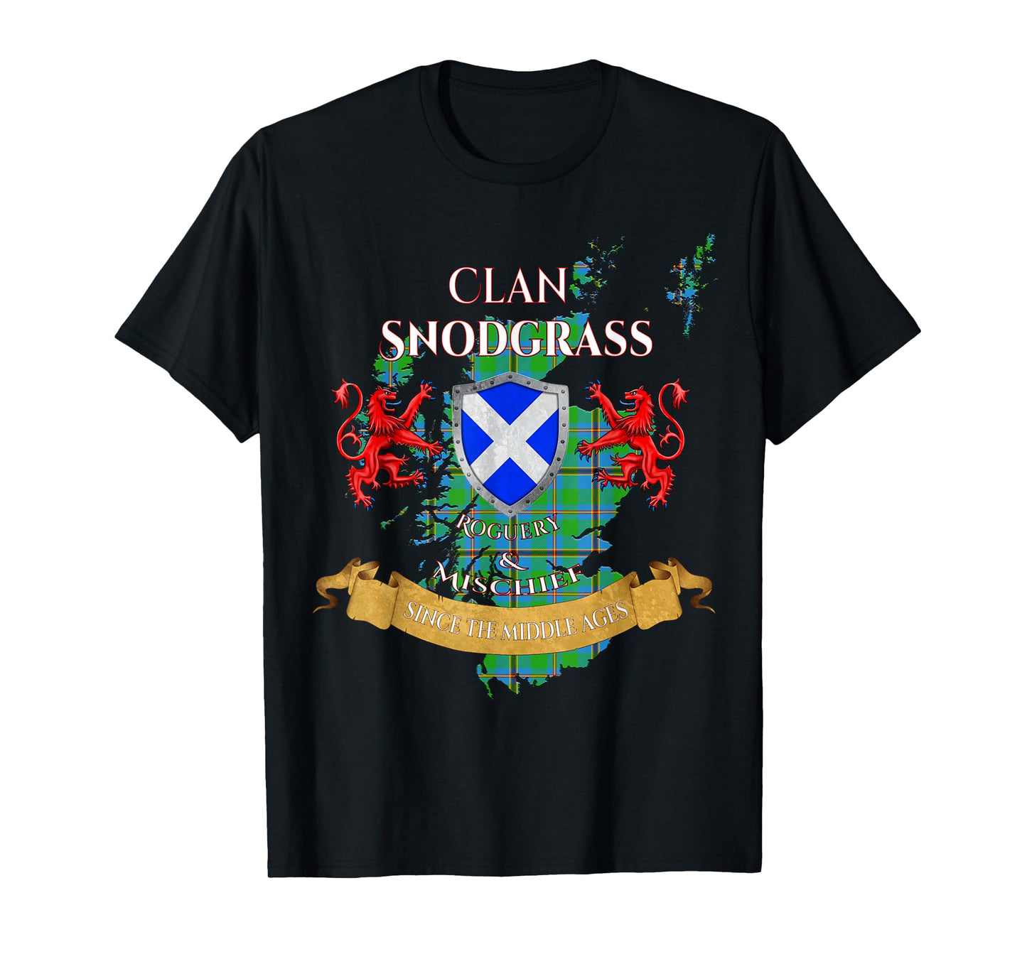 Snodgrass Scottish Family Clan Middle Ages Mischief T-Shirt