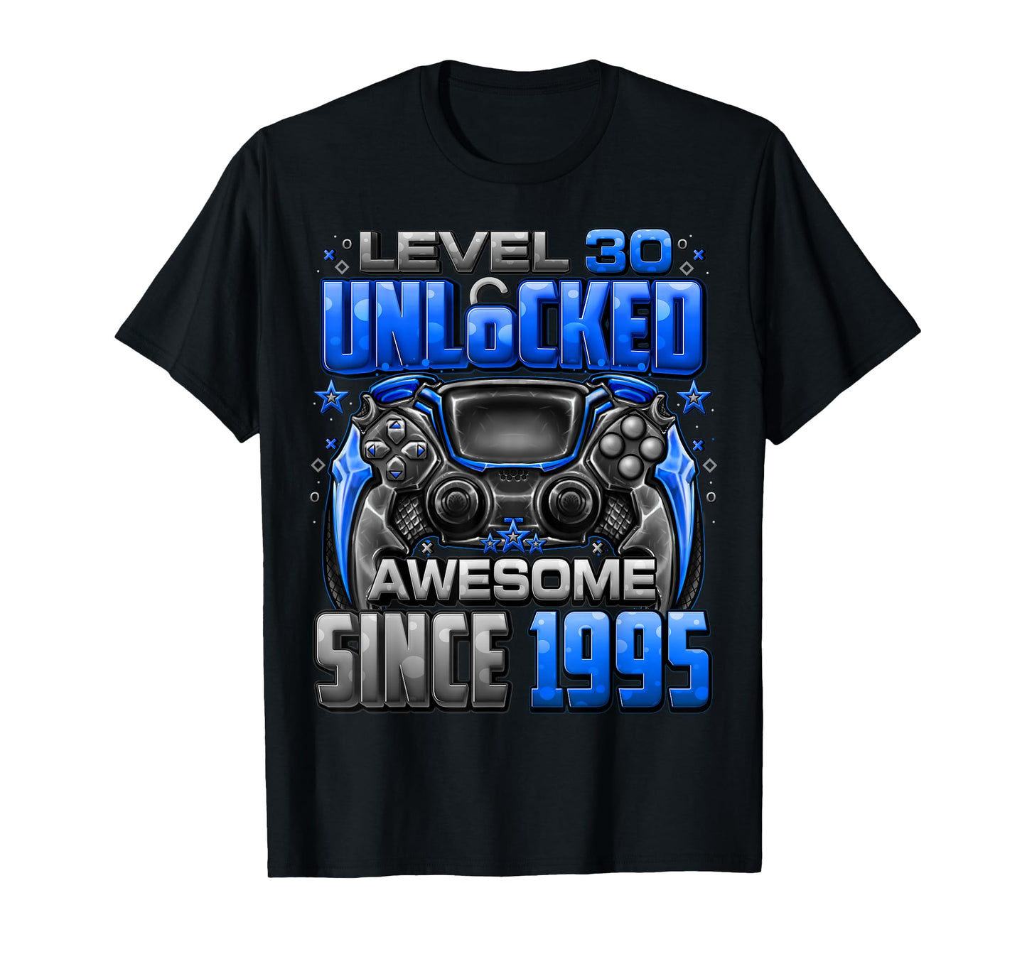Level 30 Unlocked Awesome Since 1995 30th Birthday Gaming T-Shirt