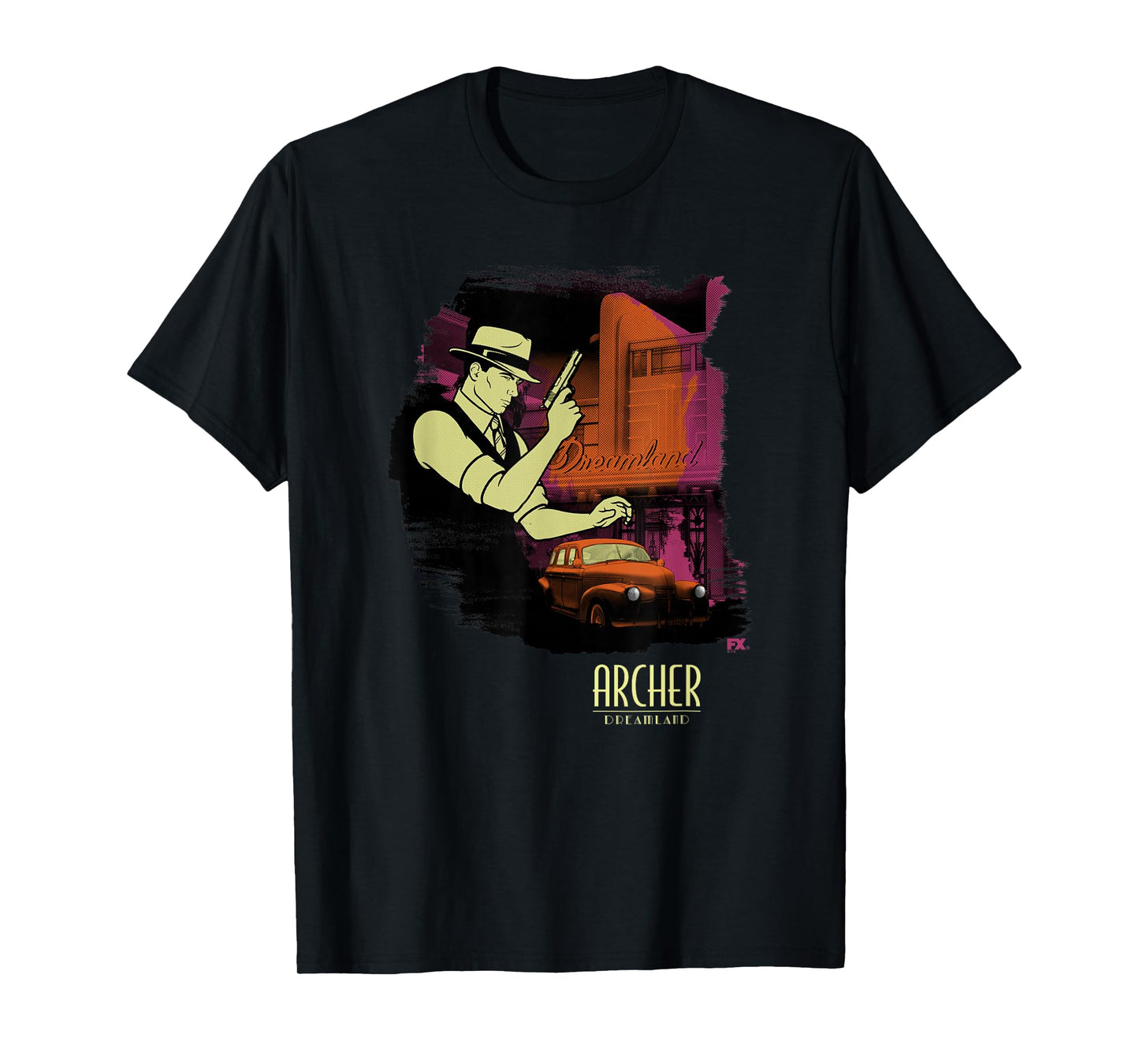 Archer Dreamland Film Noir Vintage Inspired Cartoon T-Shirt