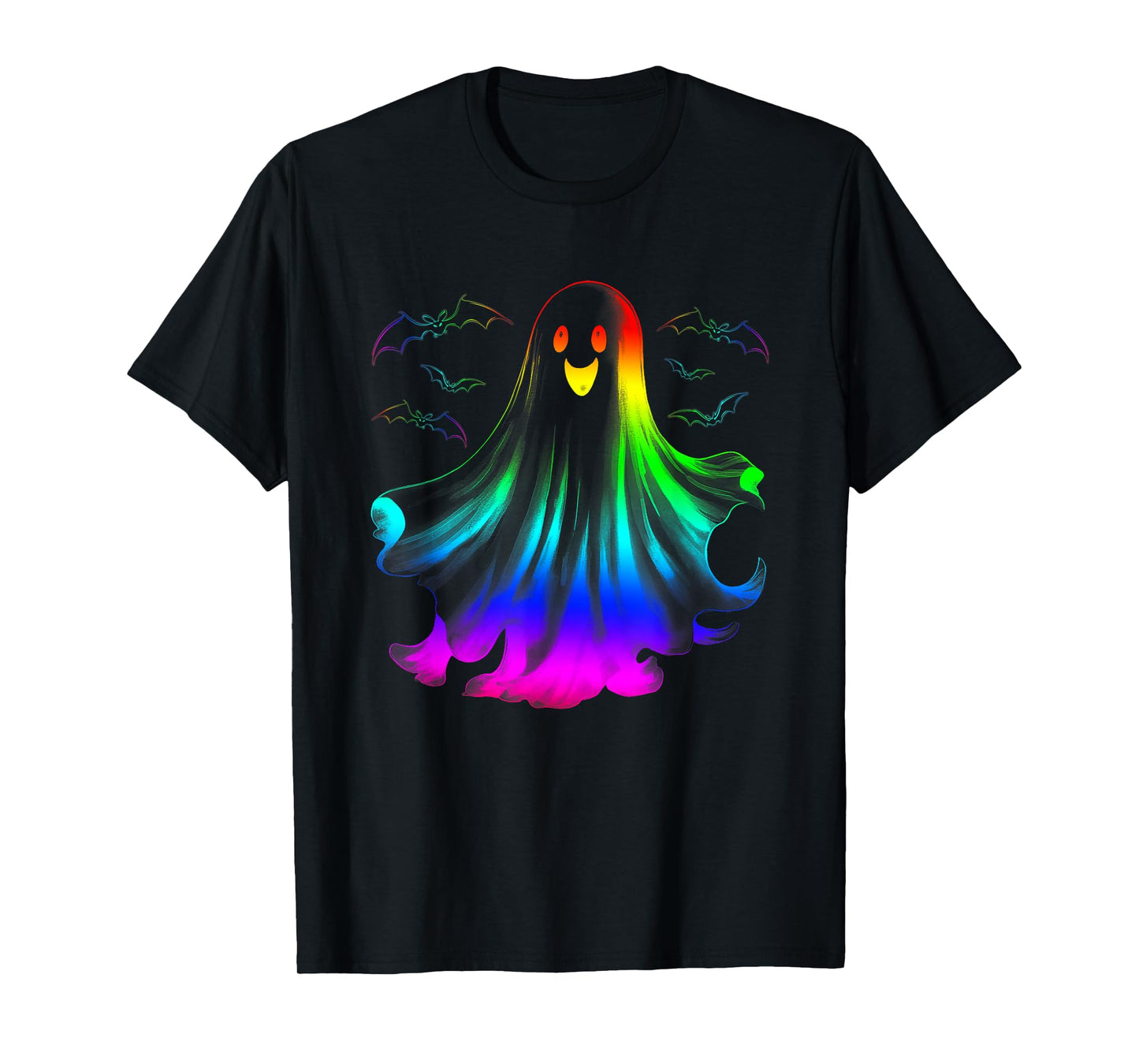 Rainbow Ghost LGBT Gay Pride Lesbian Halloween Costume T-Shirt