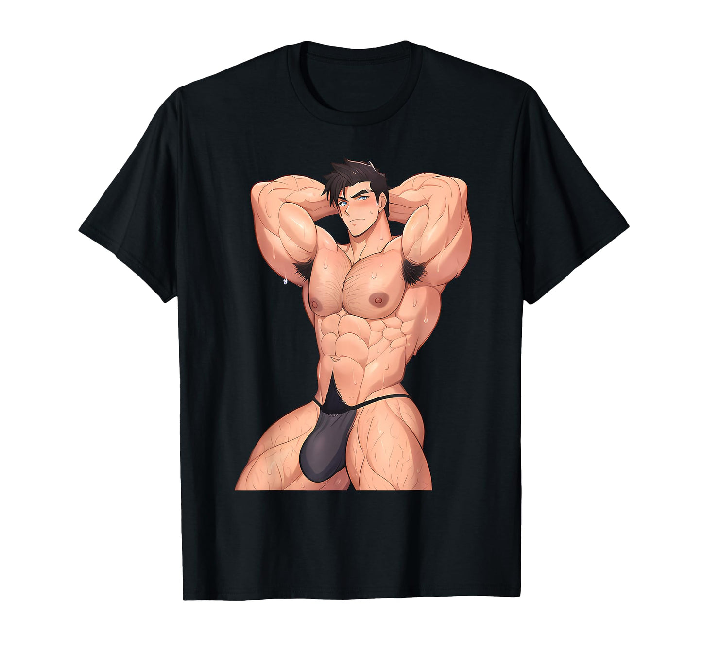 Bara Tiddies Barazoku Sexy Gay Male Art Erotic Bulge Yaoi T-Shirt