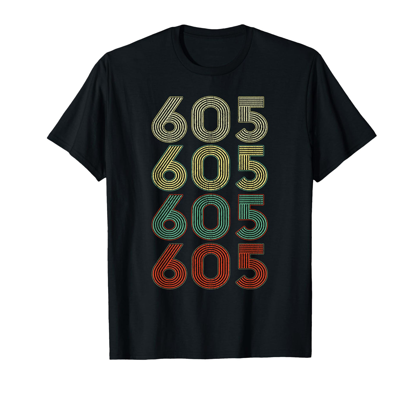 Vintage South Dakota SD tshirt Retro 605 Area Code shirt T-Shirt