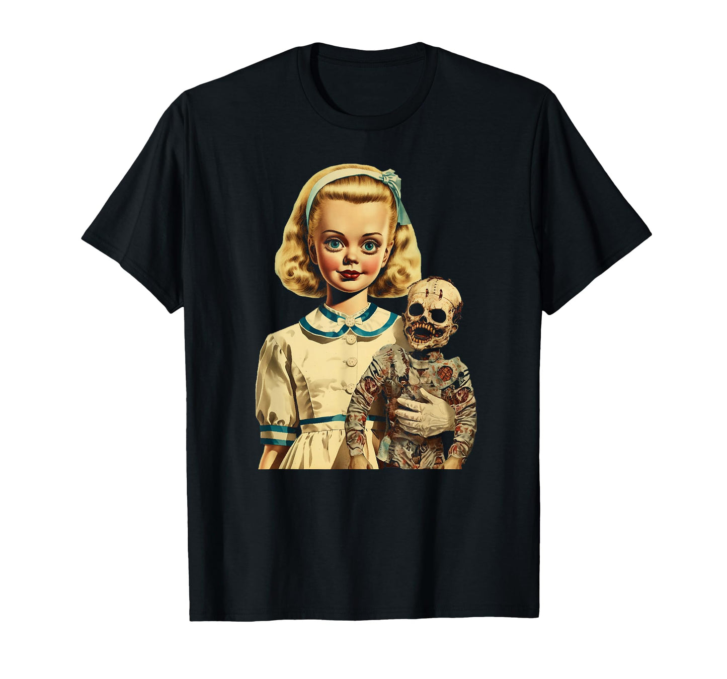 Creepy Girl With Her Even Creepier Doll T-Shirt