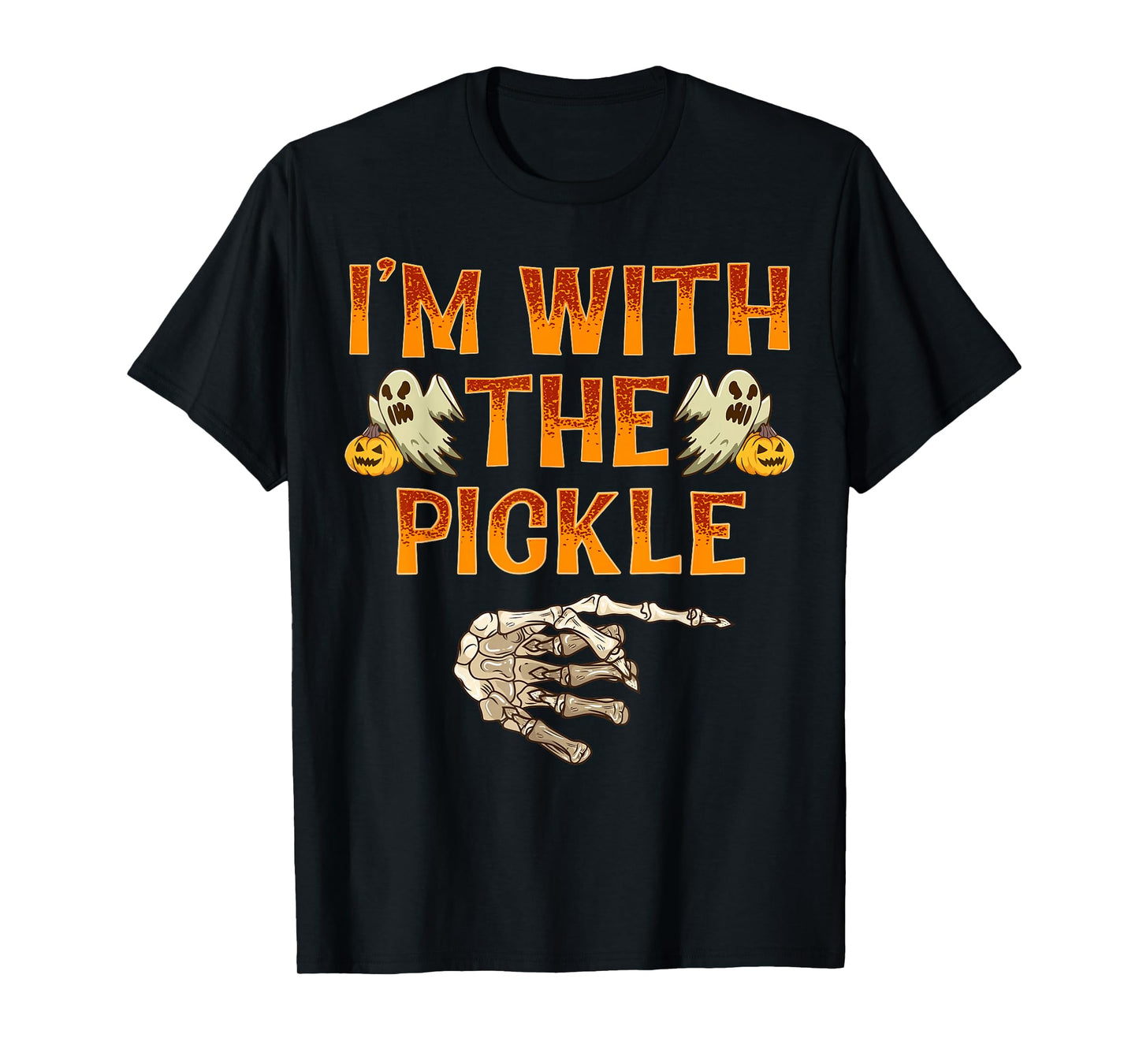 I'm With The Pickle Shirt Costume Funny Halloween Couple T-Shirt