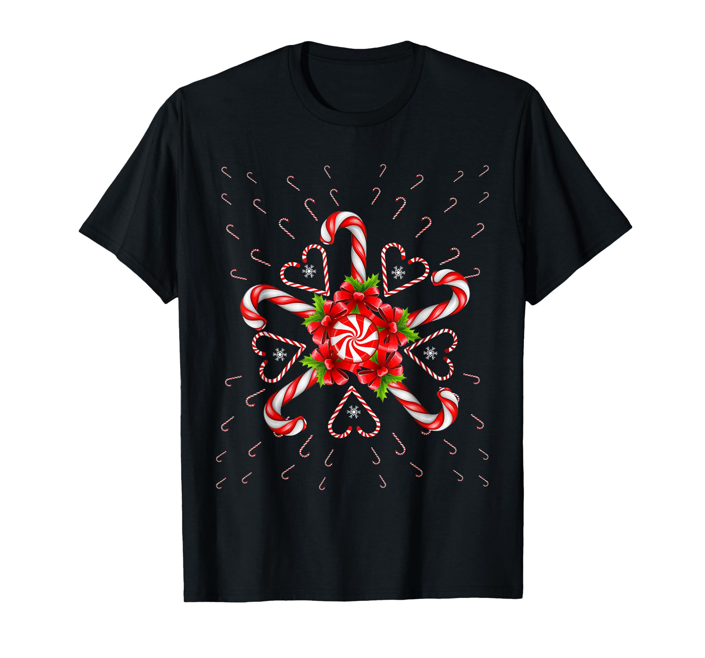 Candy Cane Merry and Bright Red and White Candy Costume T-Shirt