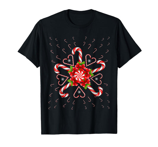 Candy Cane Merry and Bright Red and White Candy Costume T-Shirt