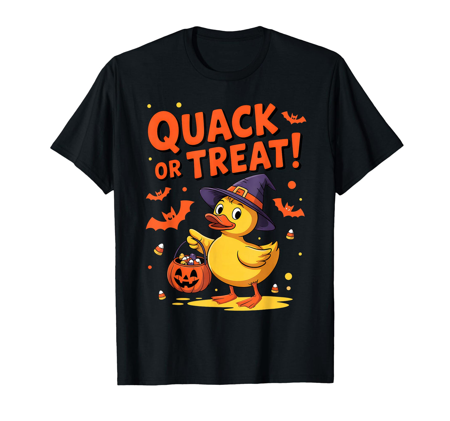 Quack or Treat Funny Rubber Duck Duckie Halloween Kids Boys T-Shirt