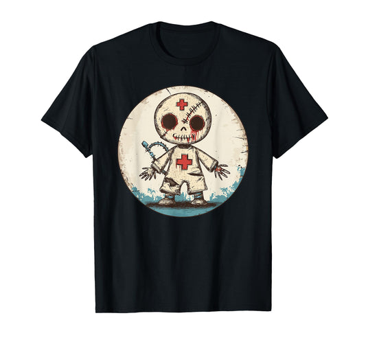 Zombie Nurse Costume Creepy Doll Halloween T-Shirt