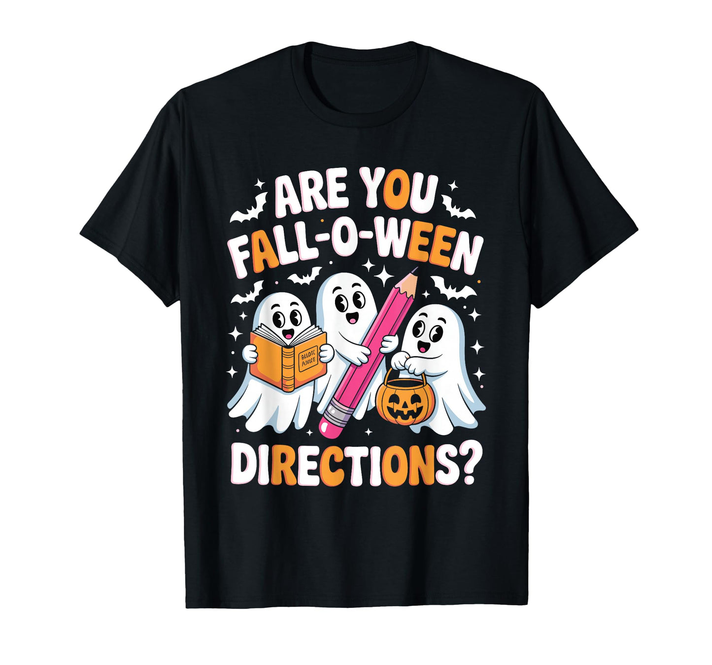 Cute Teacher Ghost are You Falloween Directions Women T-Shirt