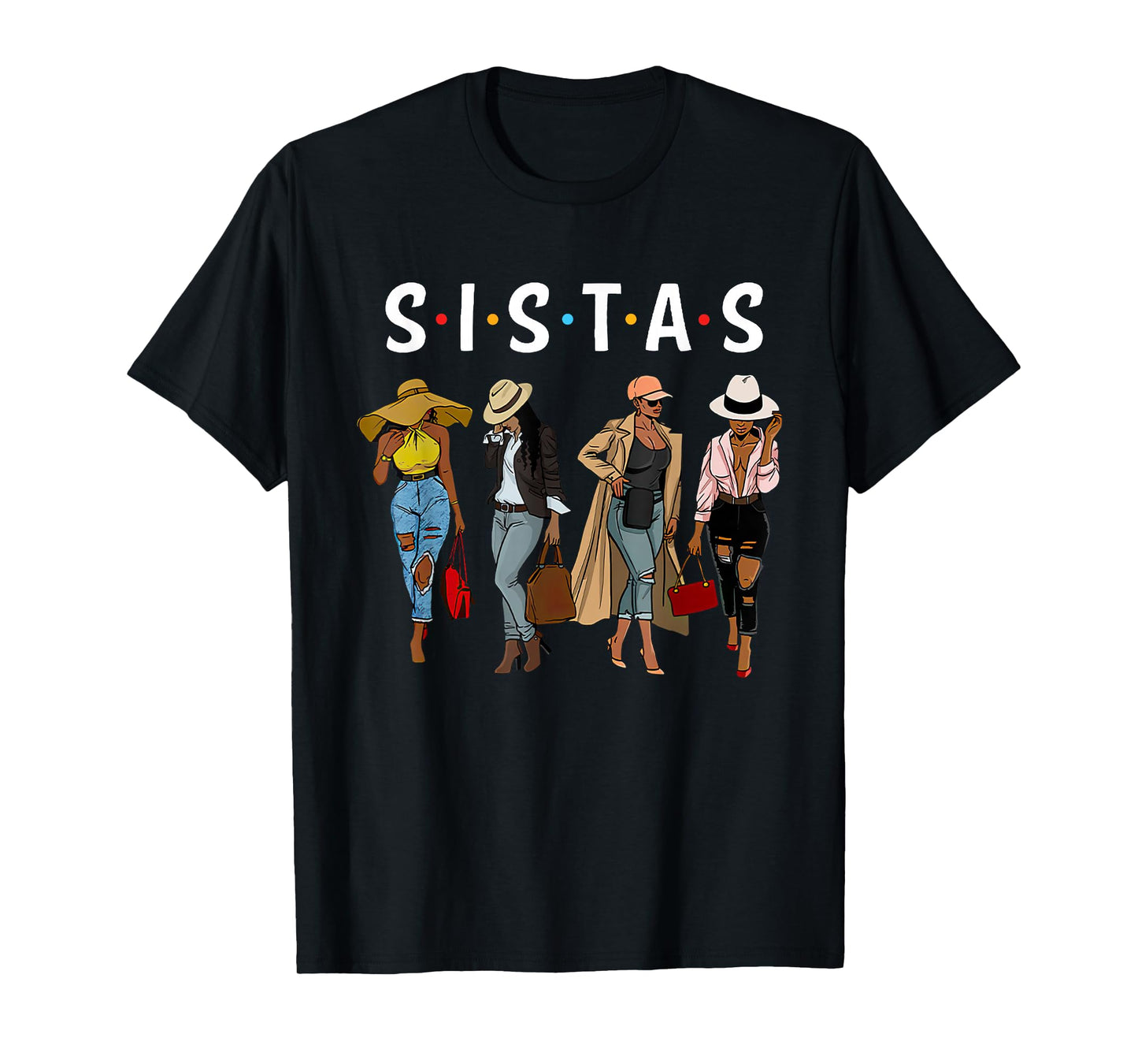 Sistas Afro Women Together Women Women Birthday T-Shirt