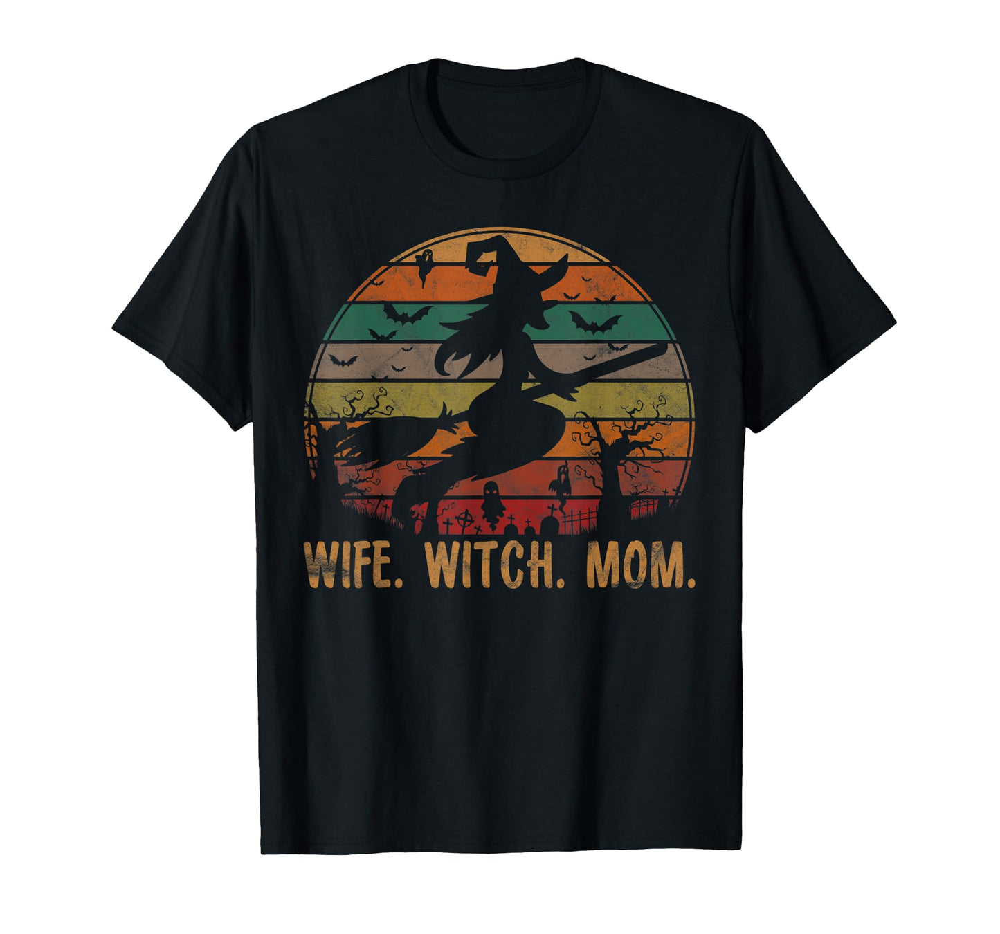 Wife Witch Mom Woman Halloween Gift Matching Group Costume T-Shirt
