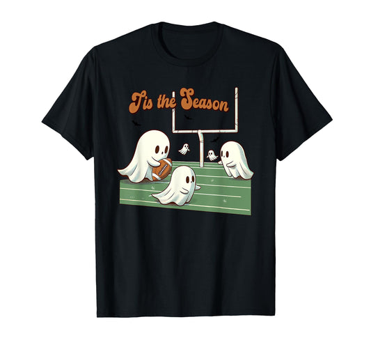 Halloween Football Season Ghosts Spooky Tis the Season T-Shirt