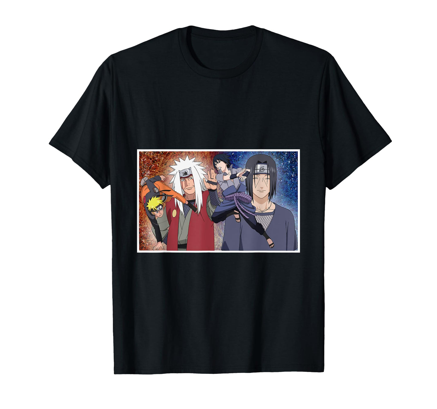 Naruto Shippuden Uzumaki & Sasuke Fighting Jiraiya Itachi T-Shirt