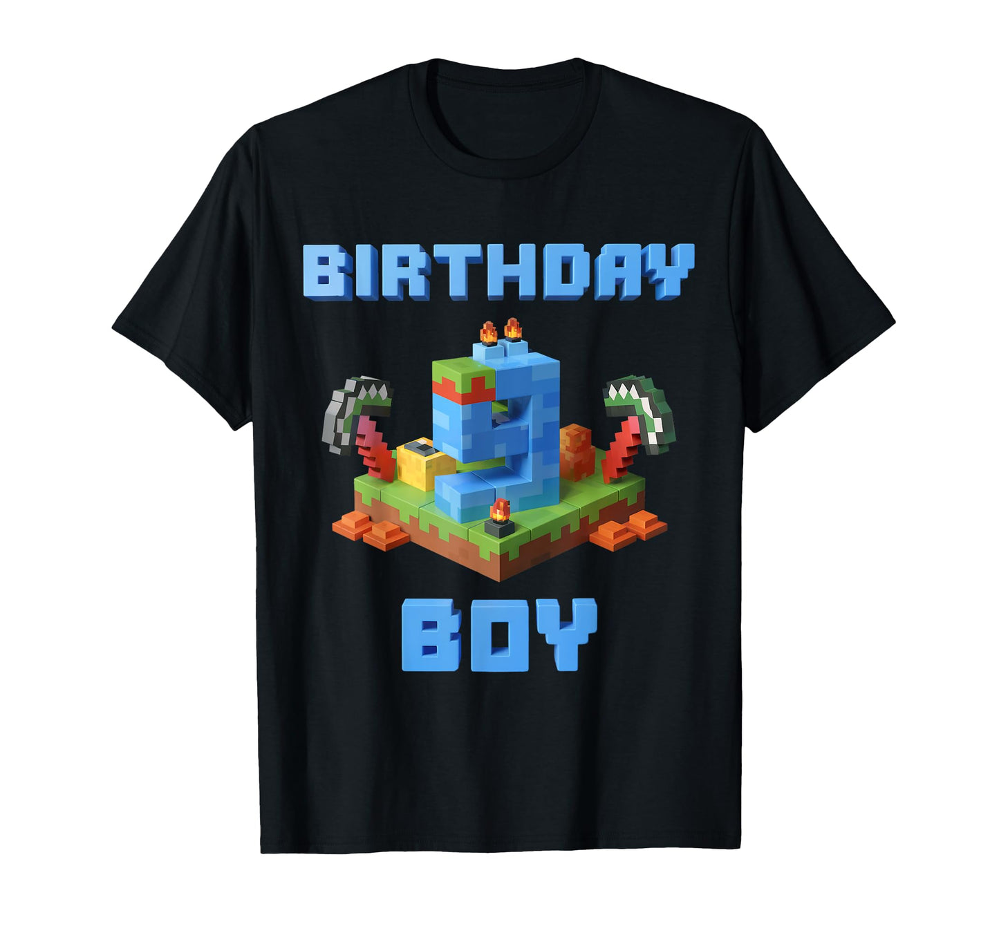 Fun 9th Birthday Pixel Art Video Game 9 Years Old Bday Boys T-Shirt