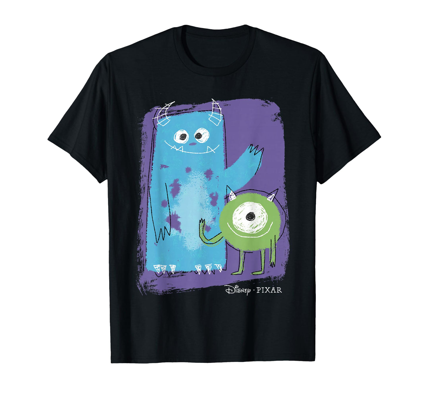 Disney Pixar Monster's Inc. Mike & Sully Painted Sketch T-Shirt