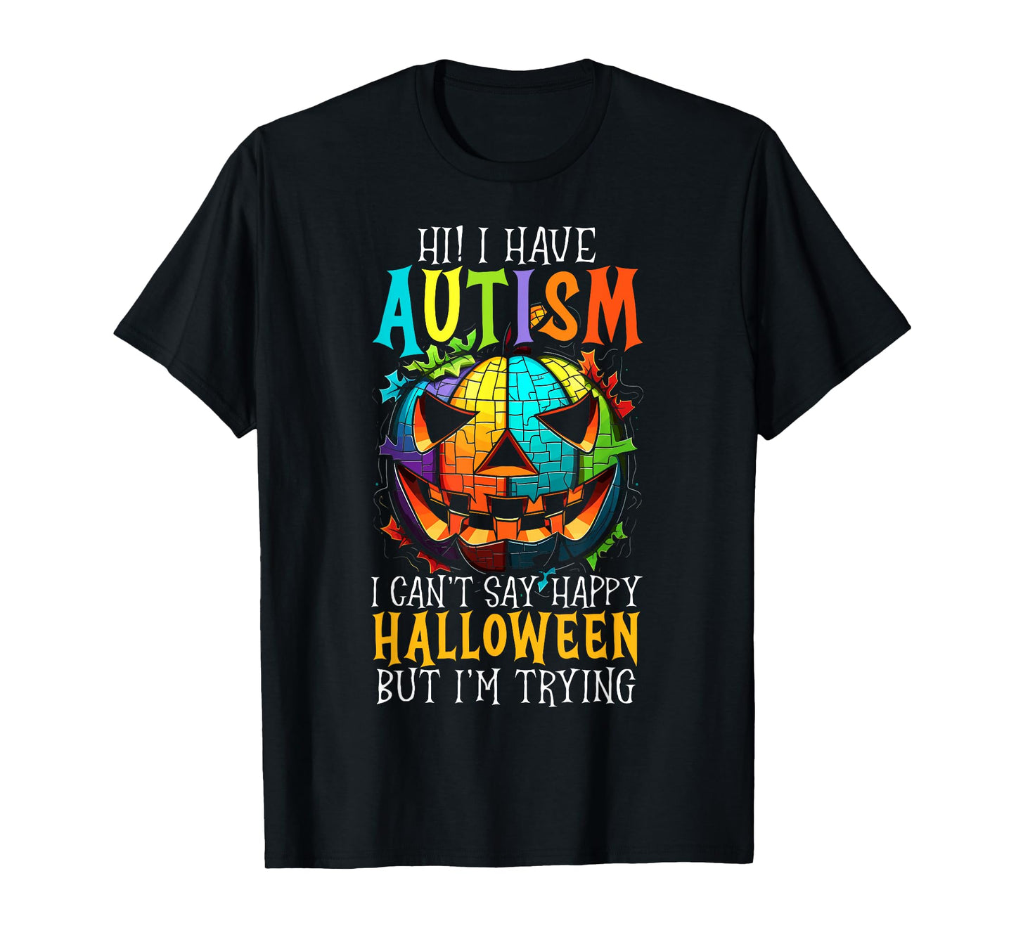Autism Halloween Puzzle Trick Or Treat Autism Awareness T-Shirt