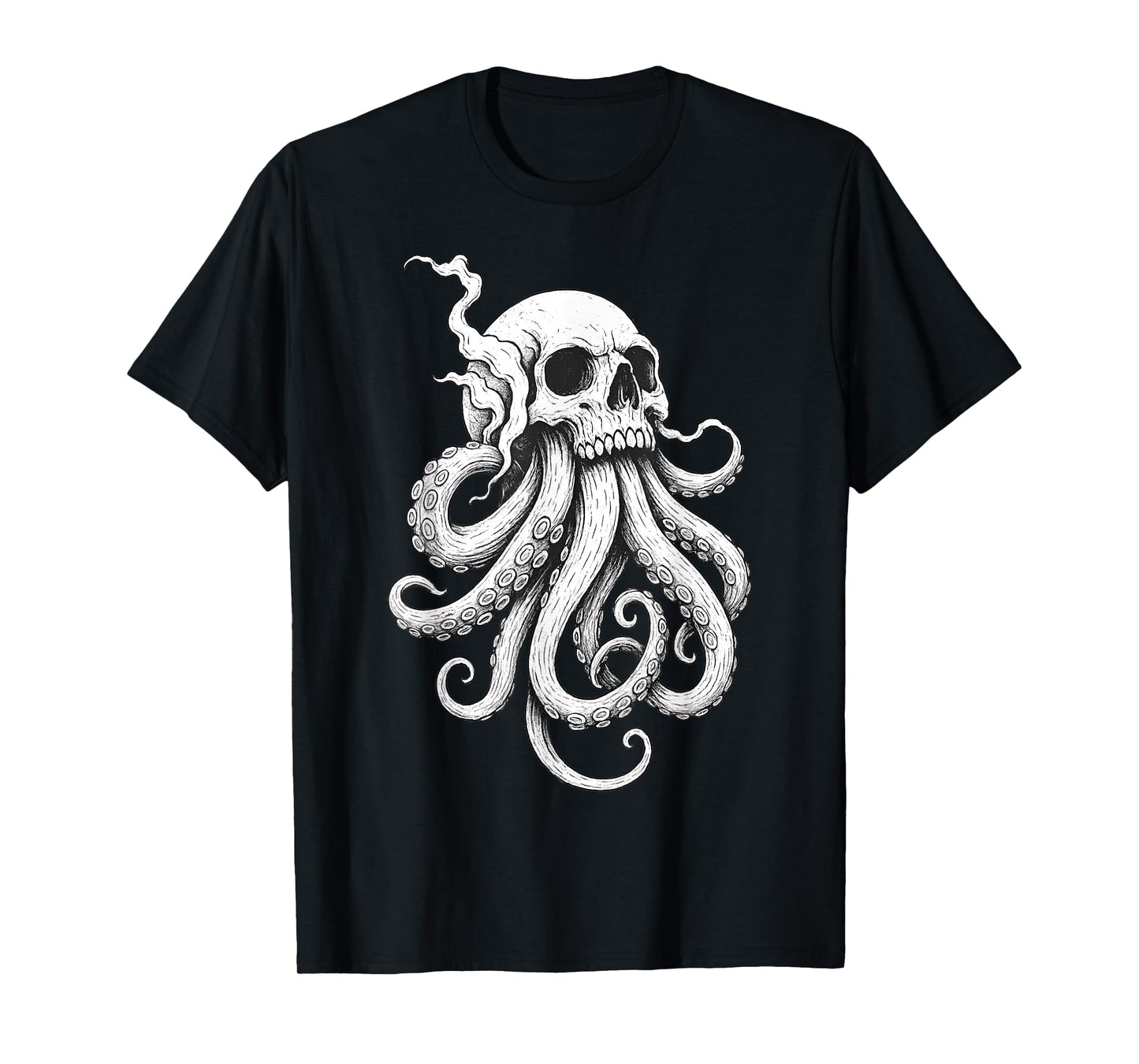 Cthulhu Kraken Skull Octopus Graphic Nautical Sea Monster T-Shirt