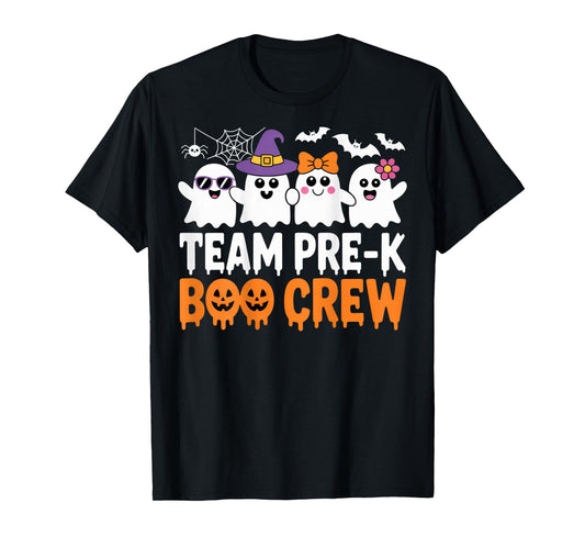 Team Pre-K Boo Crew Cute Halloween Ghosts For Teachers T-Shirt
