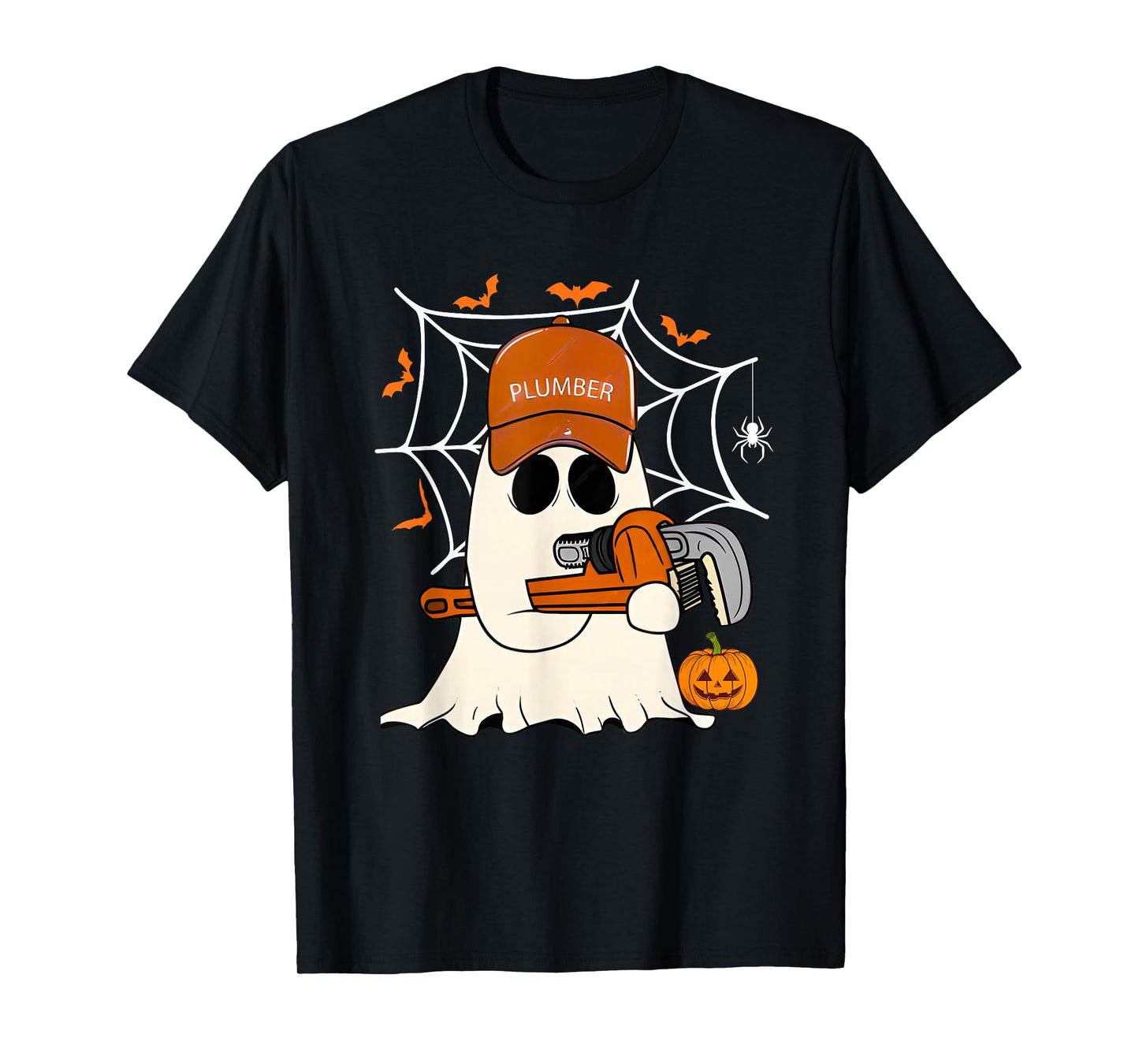 Ghost Plumber Funny Plumbing Halloween Costume for Plumbers T-Shirt