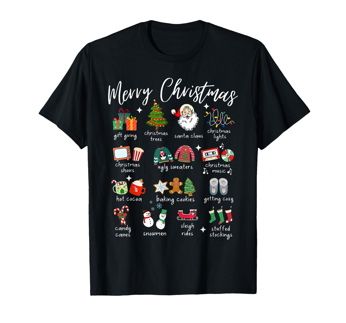 Santa Gingerbread Candy Canes Christmas Xmas Family Holiday T-Shirt