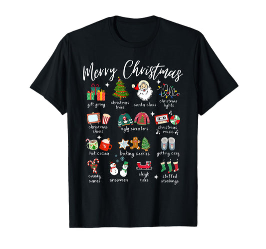 Santa Gingerbread Candy Canes Christmas Xmas Family Holiday T-Shirt