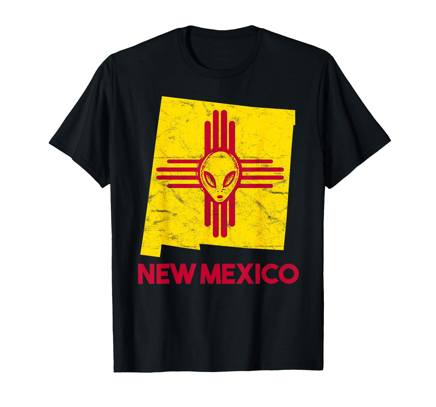 Roswell, New Mexico Flag Space Aliens Zia NM Souvenir T-Shirt