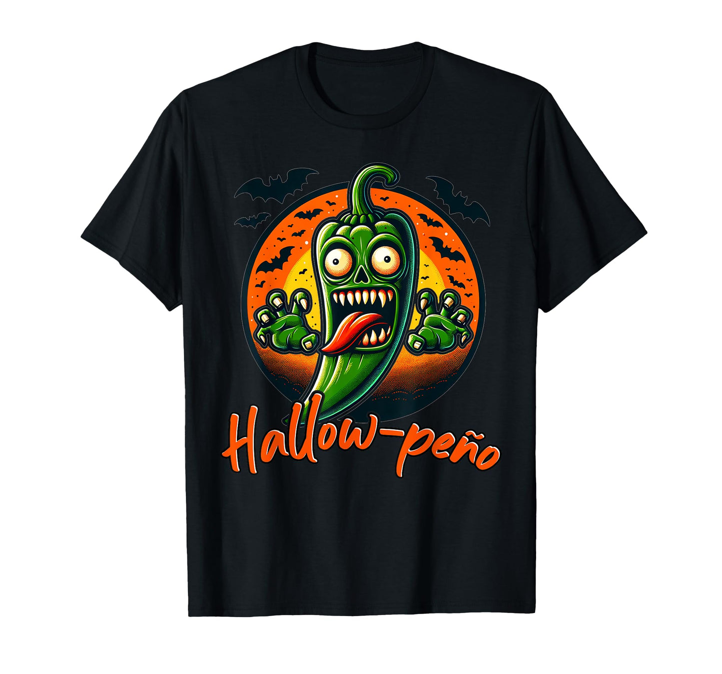 Jalapeno Ghost "Hallow-peno" Halloween Costume T-Shirt