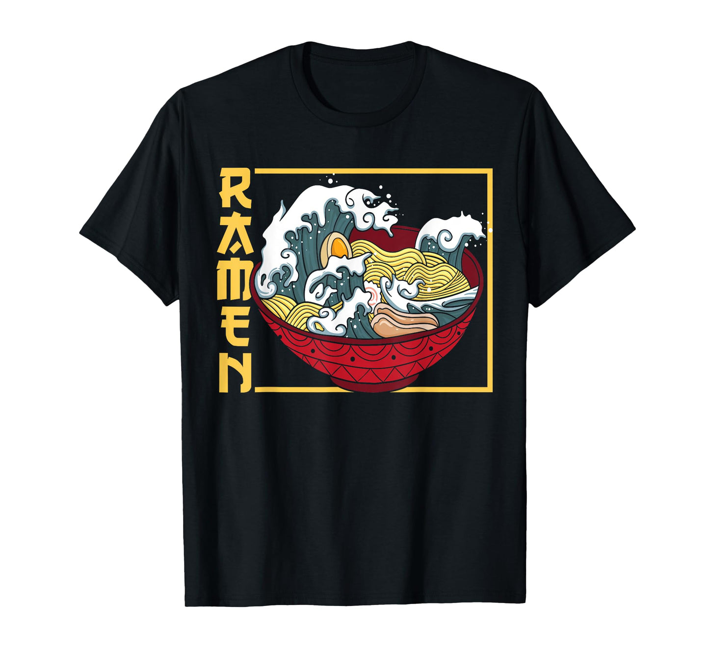 The Great Wave Off Kanagawa Ramen Eater Japanese Noodle Soup T-Shirt