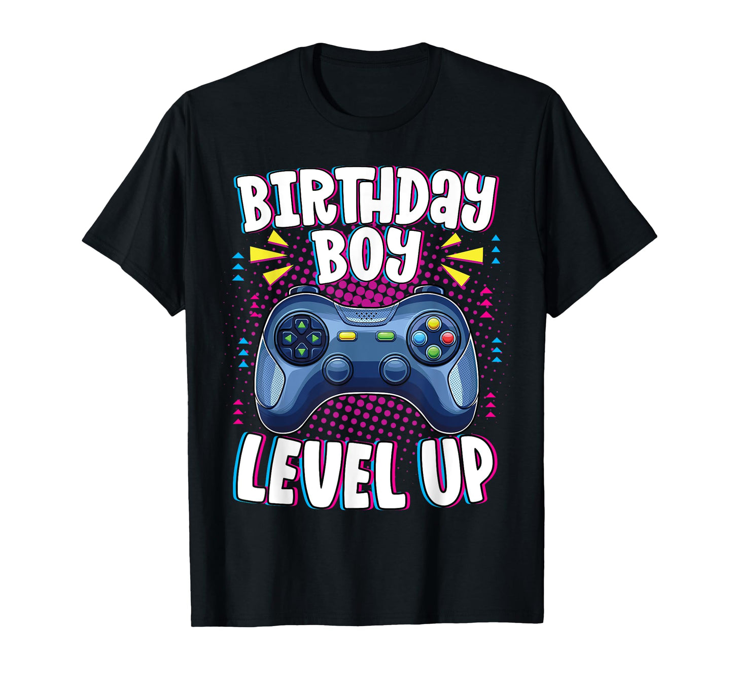 Birthday Boy Shirt Level Up Boys Matching Gamer Birthday T-Shirt
