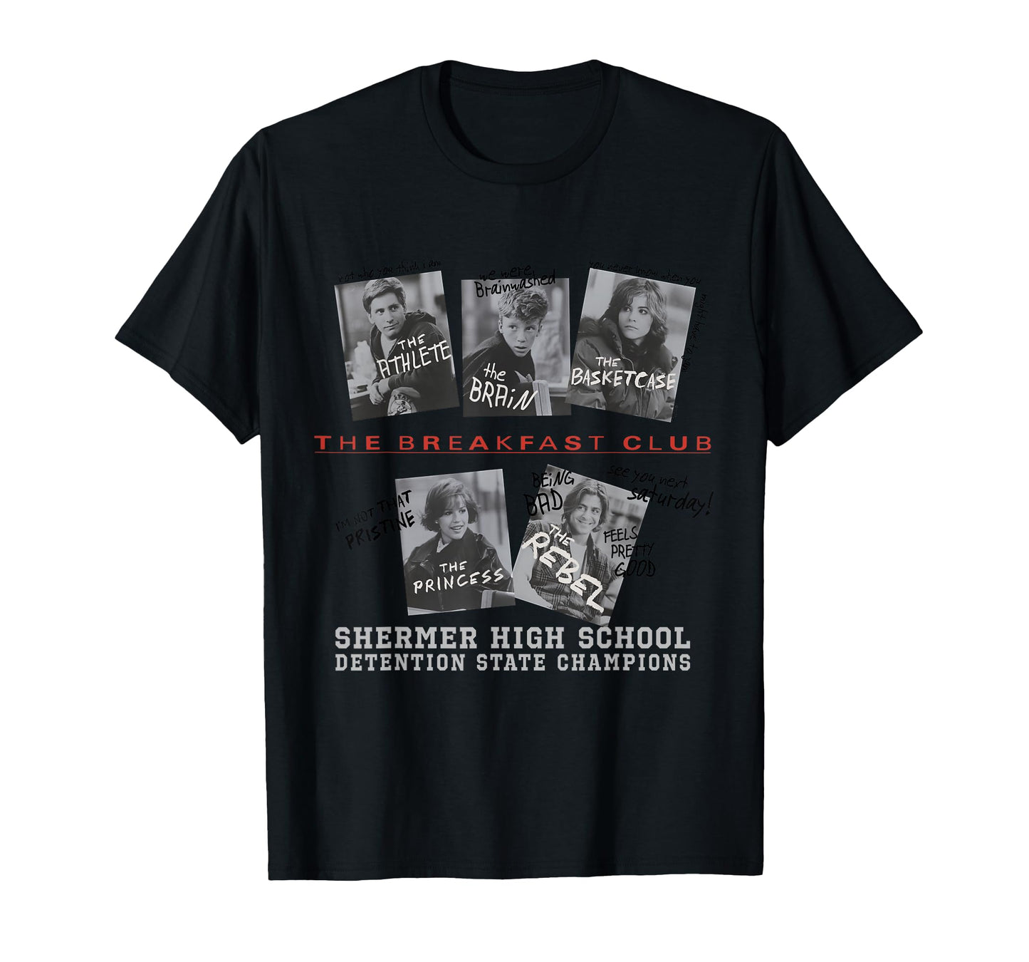 The Breakfast Club Detention Champions Front & Back T-Shirt