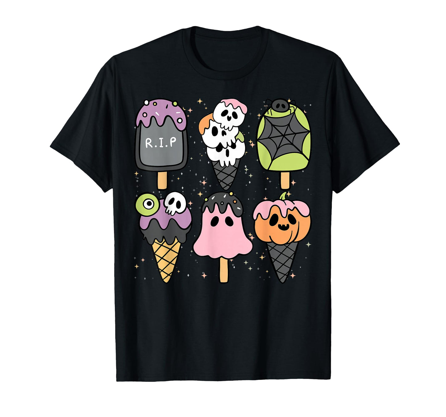 Horror Movie Summer Popsicle Halloween Ice Cream Summer-ween T-Shirt