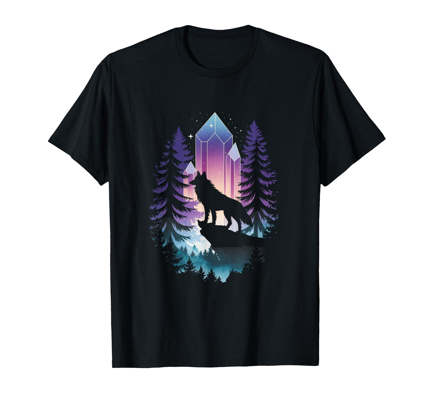 Wolf Forest Spirit Animal Anime T-Shirt