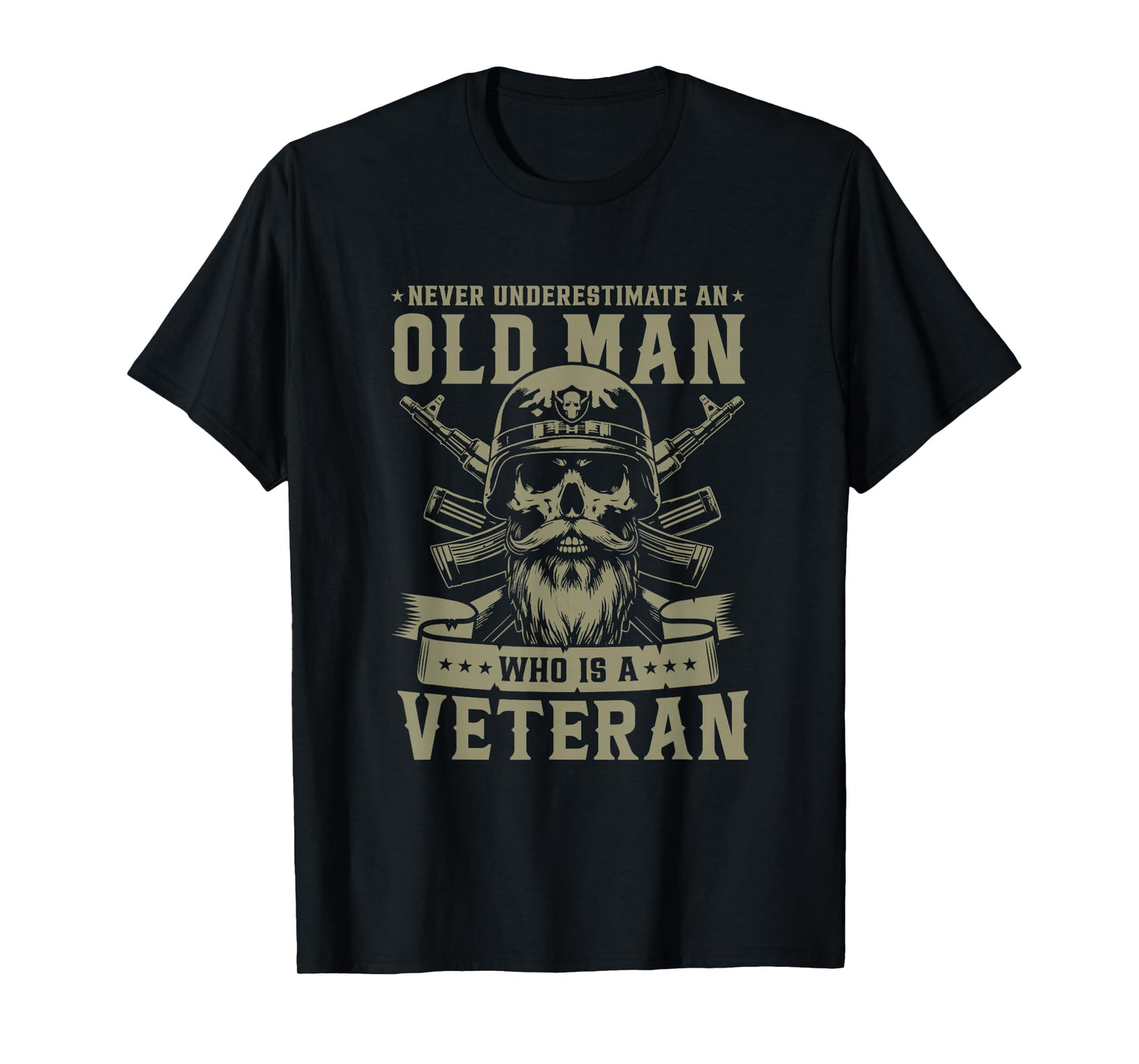Never Underestimate an Old Man Who is A Veteran Soldier T-Shirt