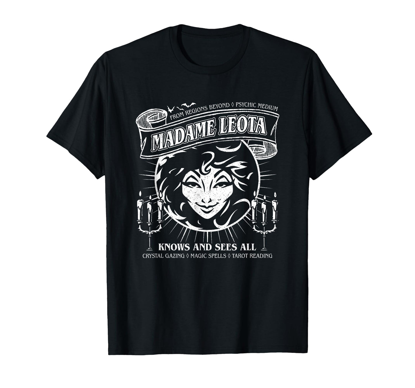 The Haunted Mansion Madame Leota Knows And Sees All Retro T-Shirt