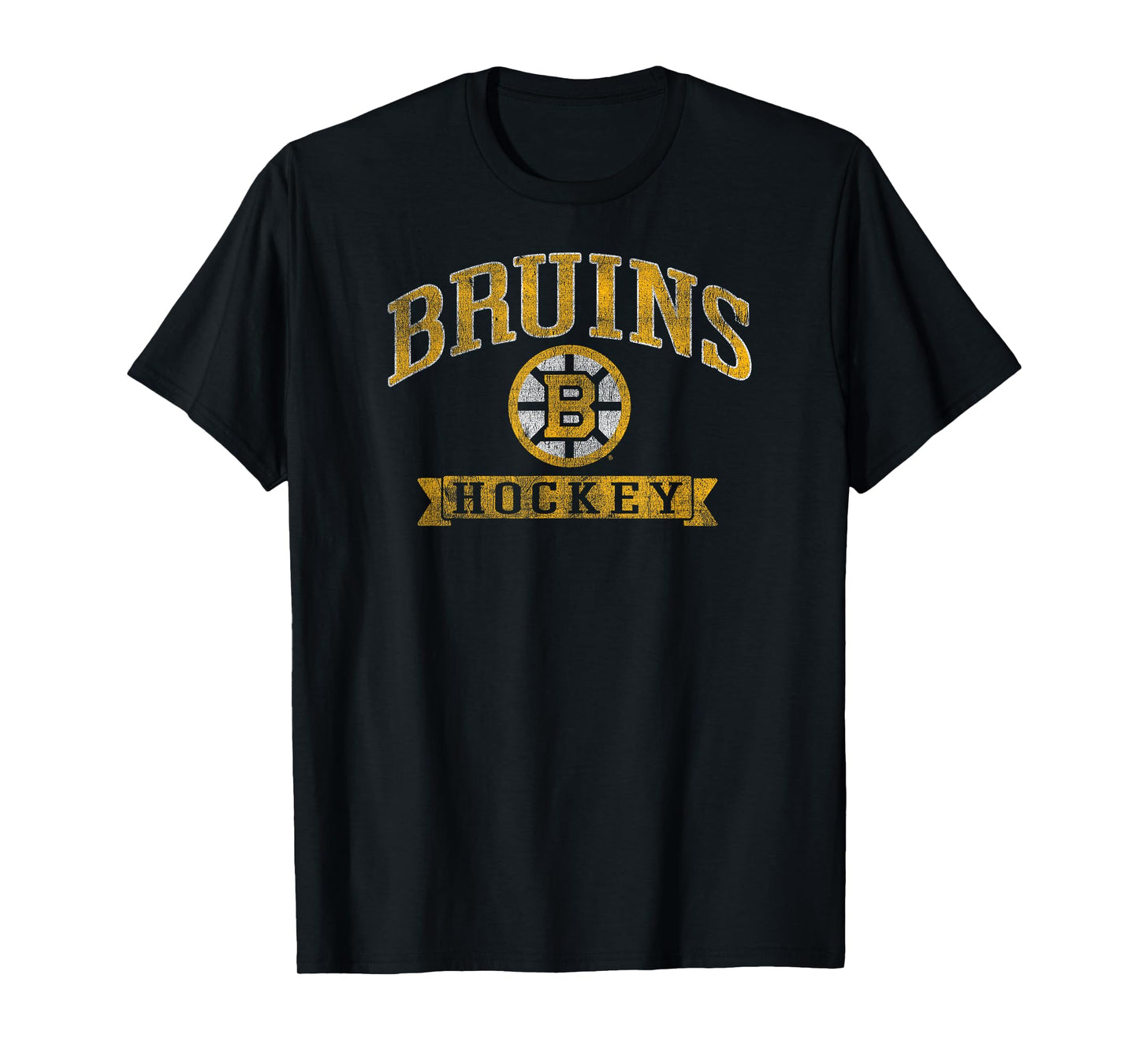 Boston Bruins Vintage Hockey Black NHL Officially Licensed T-Shirt