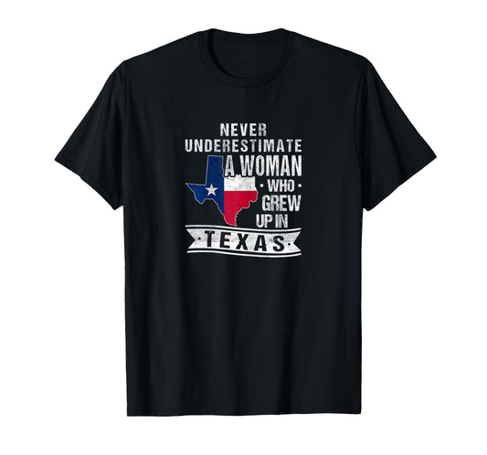 Texas Flag Map Vintage Texas Girl T-Shirt