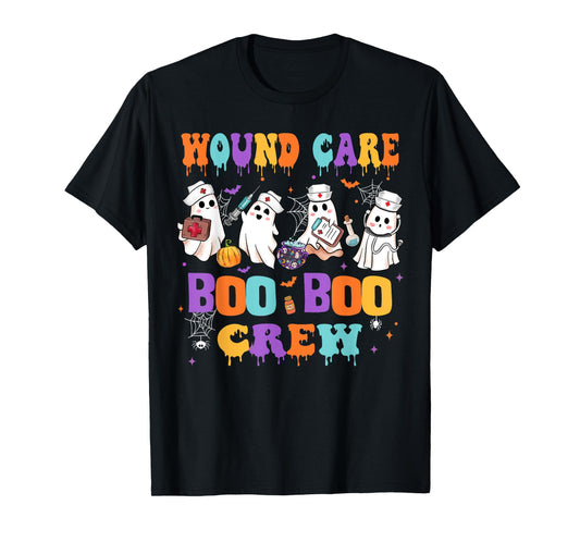Wound Care Nurse Boo Boo Crew Nurse Halloween Squad Nurse T-Shirt