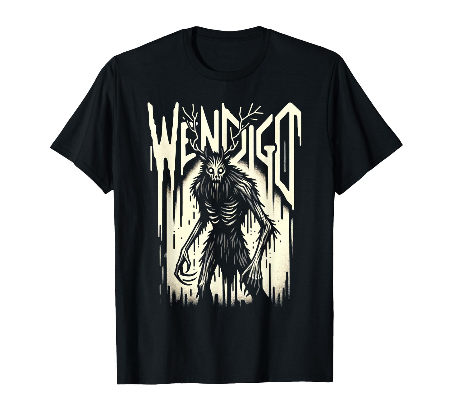 Evil Horror Monster Cryptozoology Cryptid Wendigo T-Shirt