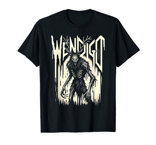 Evil Horror Monster Cryptozoology Cryptid Wendigo T-Shirt