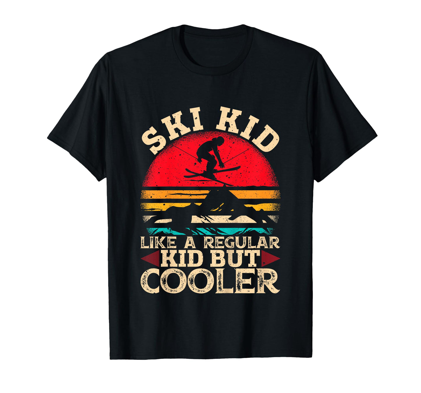Ski Kid Like A Regular Kid But Cooler Funny Skiing Skier T-Shirt