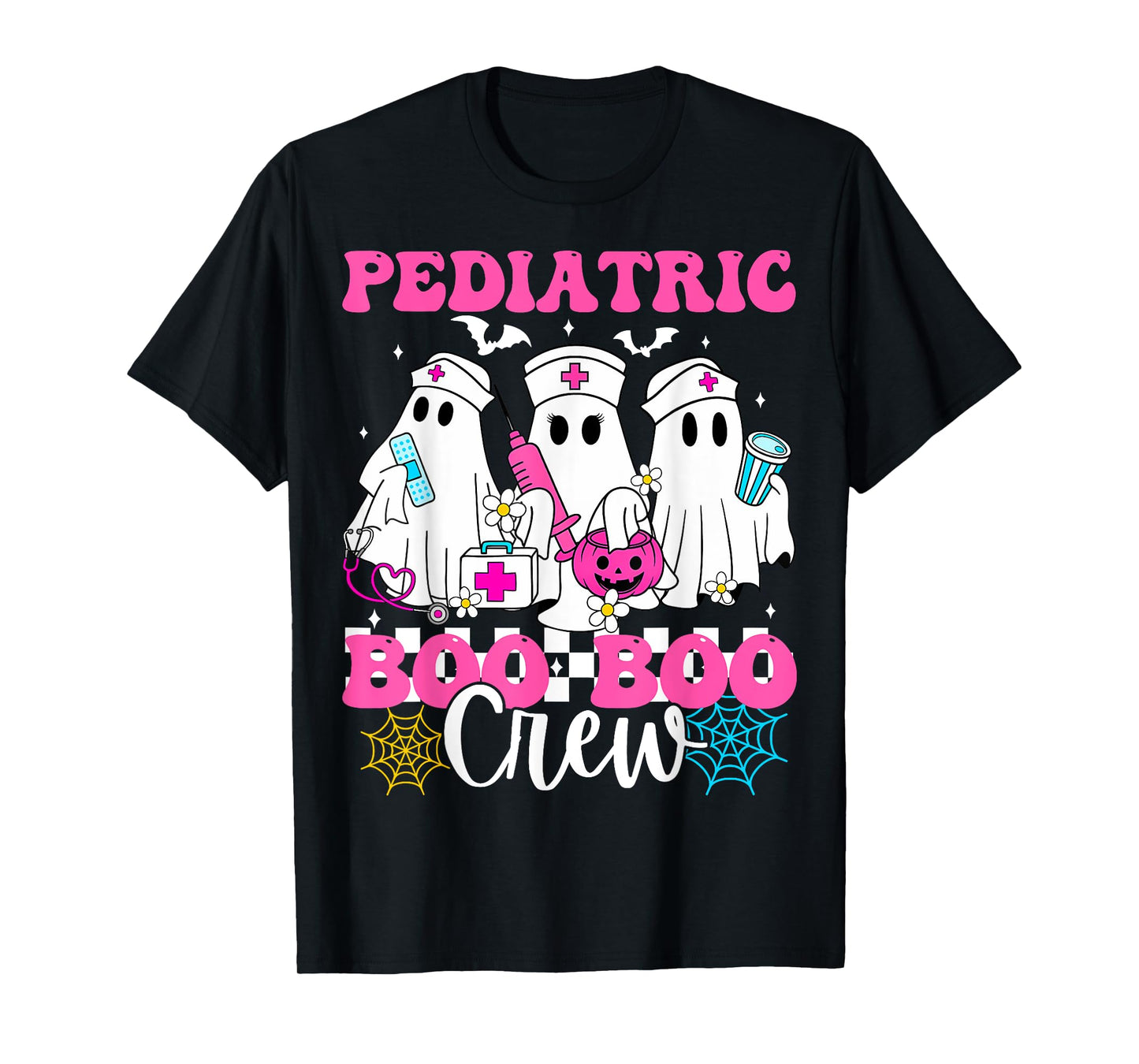 Pediatric Boo Boo Crew Nurse Funny Ghost Women Halloween T-Shirt