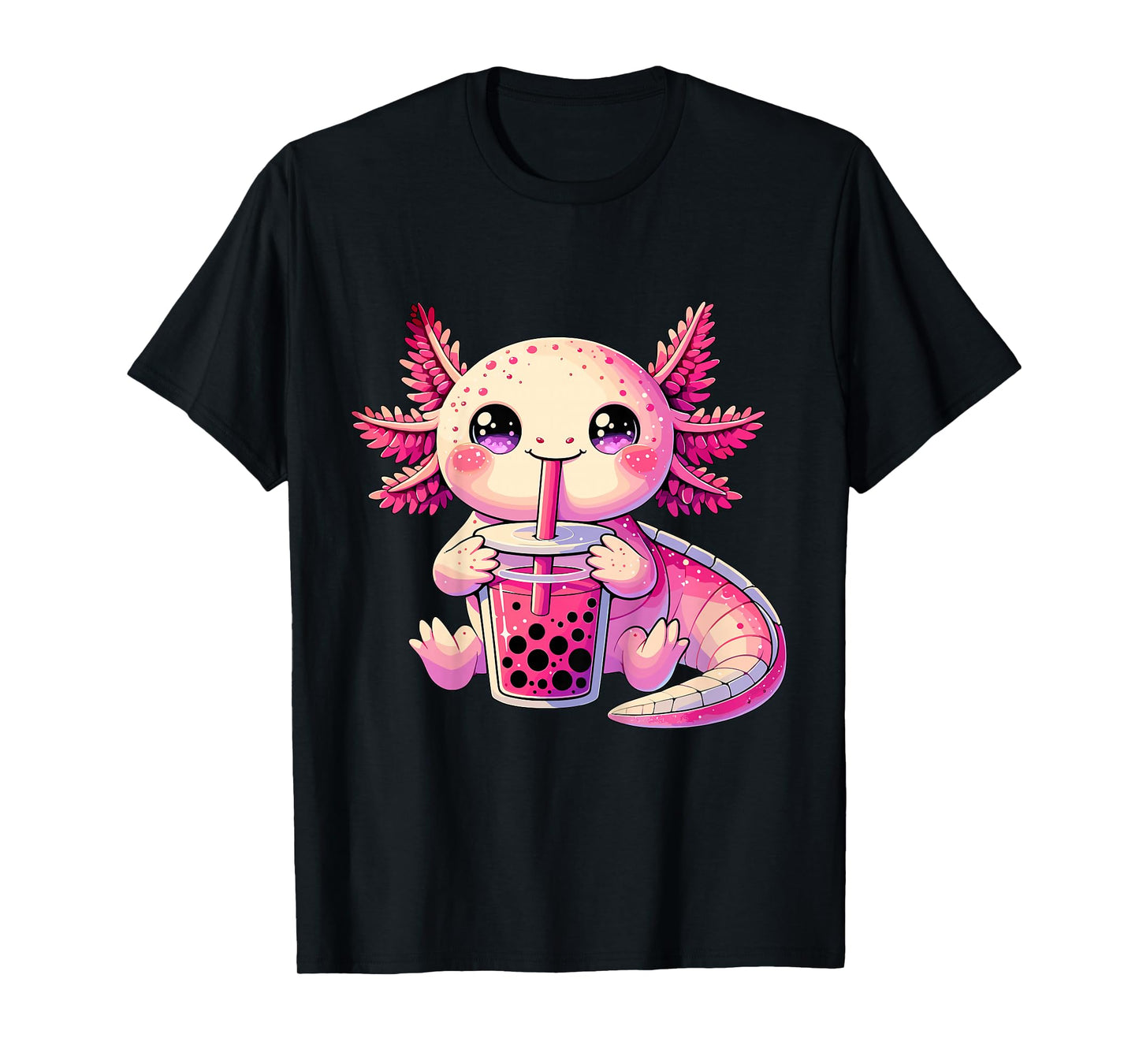 Axolotl Bubble Boba Tea Cute Kawaii Axolotl T-Shirt